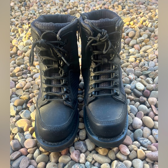 🖤HARLEY DAVIDSON Hamlyn Women’s Leather Lace Up Blk Motorcycle Riding Boots 6.5 - Picture 3 of 7